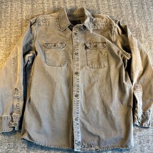 Levi’s Two Horse Brand Long Sleeve Button Down Shirt  Heavy Cotton Size Xlarge